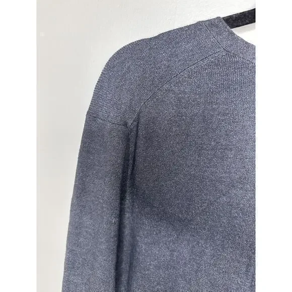 Chicos Sweater Womens 3 (XL 16) Gray Rayon V Neck Long‎ Sleeve Luxe Knit - Picture 8 of 14